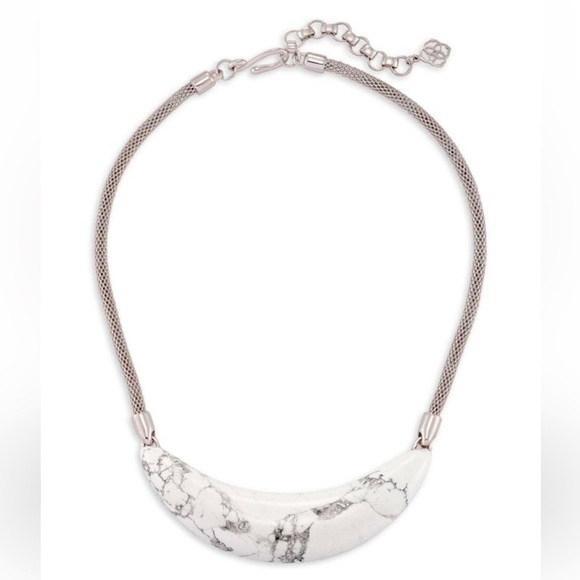 Kendra Scott Jewelry - Kendra Scott Kaia Rhodium Plated and White Howlite cuff necklace